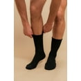 thumbnail image 2 of Women's Cottonique M27703 Latex Free Organic Cotton Socks - 2 Pack (Black M), 2 of 3