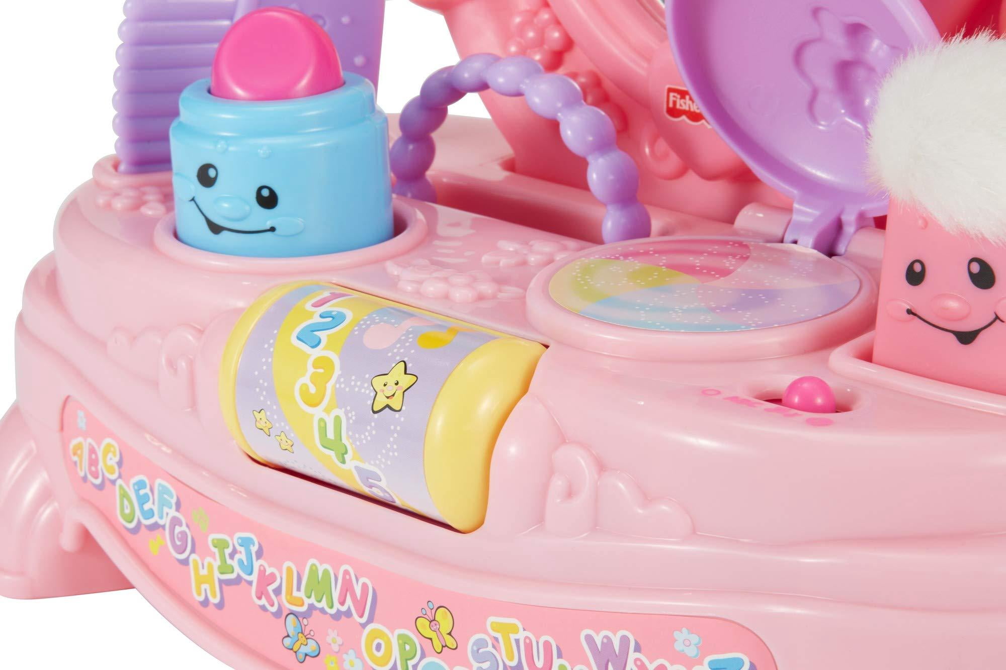 Fisher-Price Laugh & Learn Baby Toy, Magical Musical Mirror, Pretend Vanity Set with Light Sounds and Learning Songs for Infant to Toddler