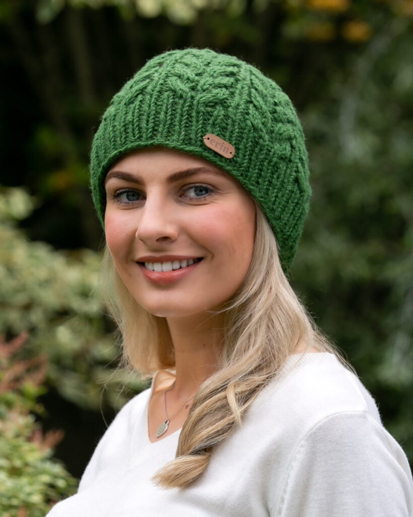 100% Acrylic Warm Skull Cap BF5Y6z&MA Mens and Womens Irish Flag Shamrock Knitting Hat