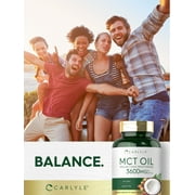 MCT Oil Capsules 3600 mg | 70 Softgels | Keto Coconut Oil Pills | by Carlyle