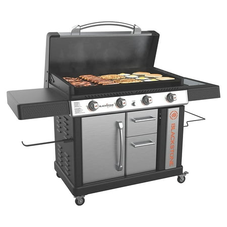 Blackstone 4-Burner 36" Griddle Cooking Station Sale Blackstone 36 Inch 4 Burner Propane Flat Top Griddle Cooking Station With Cabinets