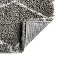thumbnail image 6 of Unique Loom Rabat Shag Collection Area Rug (4' x 6' Rectangle Gray/Ivory), 6 of 6