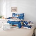 thumbnail image 6 of Castle Fairy Cartoon Animal Sheep 7Pcs Bedding Comforter Set for Teens Women Men,Xmas Festival Snowflake Queen Bedding Sets Super Cozy,Merry Christmas Queen Sheet Sets,Microfiber Bedroom Decor, 6 of 8