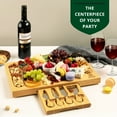 thumbnail image 2 of Royal Craft Wood Water-Resistant Cheese Board Set with Hidden Drawer, Bamboo, Wood Beige, 4.96 lb, 2 of 6
