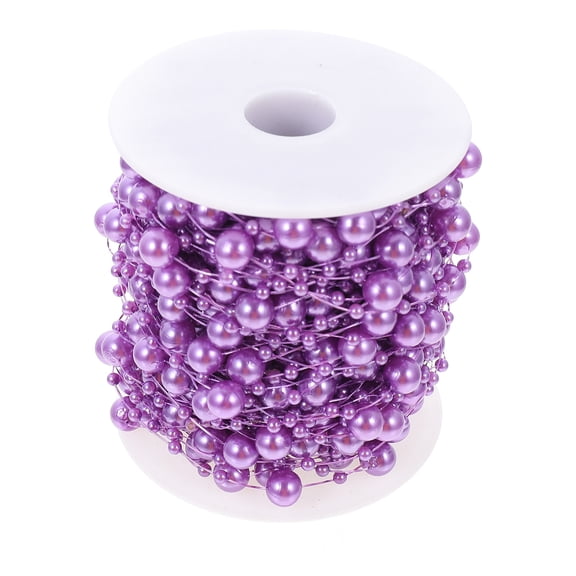 DIY Bead Ribbon Christmas Tree Garland Purple Xmas Decoration