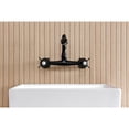 thumbnail image 4 of Kingston Brass KS7250BEX Essex Double-Handle 2-Hole Wall Mount Bathroom Faucet in Matte Black, 4 of 8