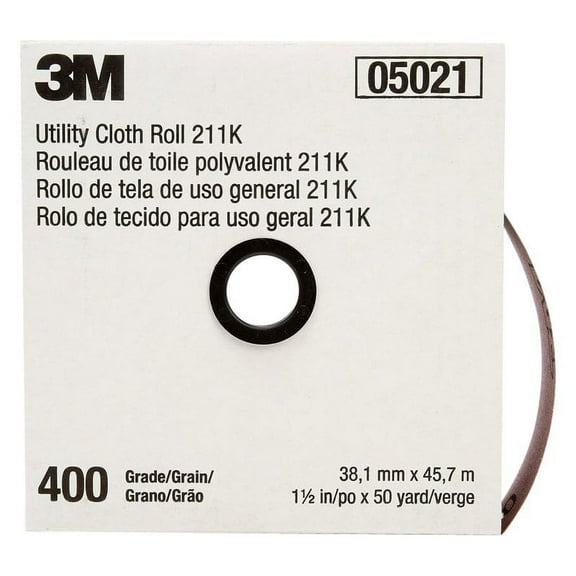 3M 5021 - 211K 50 yd x 1-1/2" 400 Grit Cloth Utility Shop Rolls
