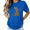blue-1, variant on UNISHE Women's Elegant Leopard Graphic Tee Minimalist Sitting Wild Cat Art Print Casual Summer Top