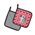 thumbnail image 2 of Dalmatian Hearts Love and Valentines Day Portrait Pair of Pot Holders, 2 of 2