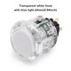 thumbnail image 4 of Inteprter Botón pulsador LED Cool Small Rocker Buttons Multiusos Diseño especial de moda Arcade Press Gaming Game Machine Arcades Videojuegos y accesorios Blanco transparente, luz azul 24 mm, 4 of 6