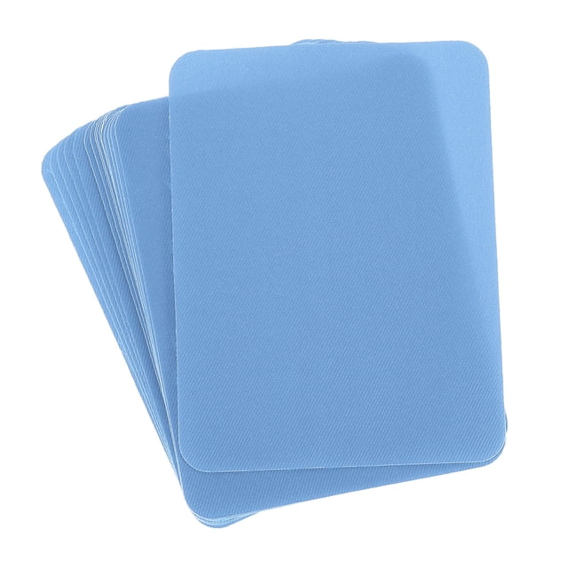 Parches de planchar Uxcell, parches de reparación de tela, 4.9"x3.7" para ropa y pantalones, paquete de 18, azul claro