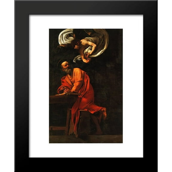 Inspiration of Saint Matthew 20x24 Framed Art Print by Caravaggio