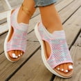 thumbnail image 4 of Dakaela Womens Orthopedic Walking Sandals Arch Support Ladies Walking Sport Athletic Sandal Open Toe Slip on Plantar Fasciitis Casual Shoes Pink 9.5, 4 of 9