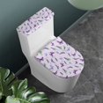 thumbnail image 2 of COEQINE Toilet Lid Cover and Toilet Tank Cover Fits Most Tanks & Lids, Elastic Bottom Easy Installation Breathable Toilet Cover 2 Piece Set, Butterfly Lavender Violet, 2 of 7