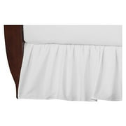 TL Care 100% Natural Cotton Percale Crib Bed Skirt, White, Soft Breathable, for Boys and Girls