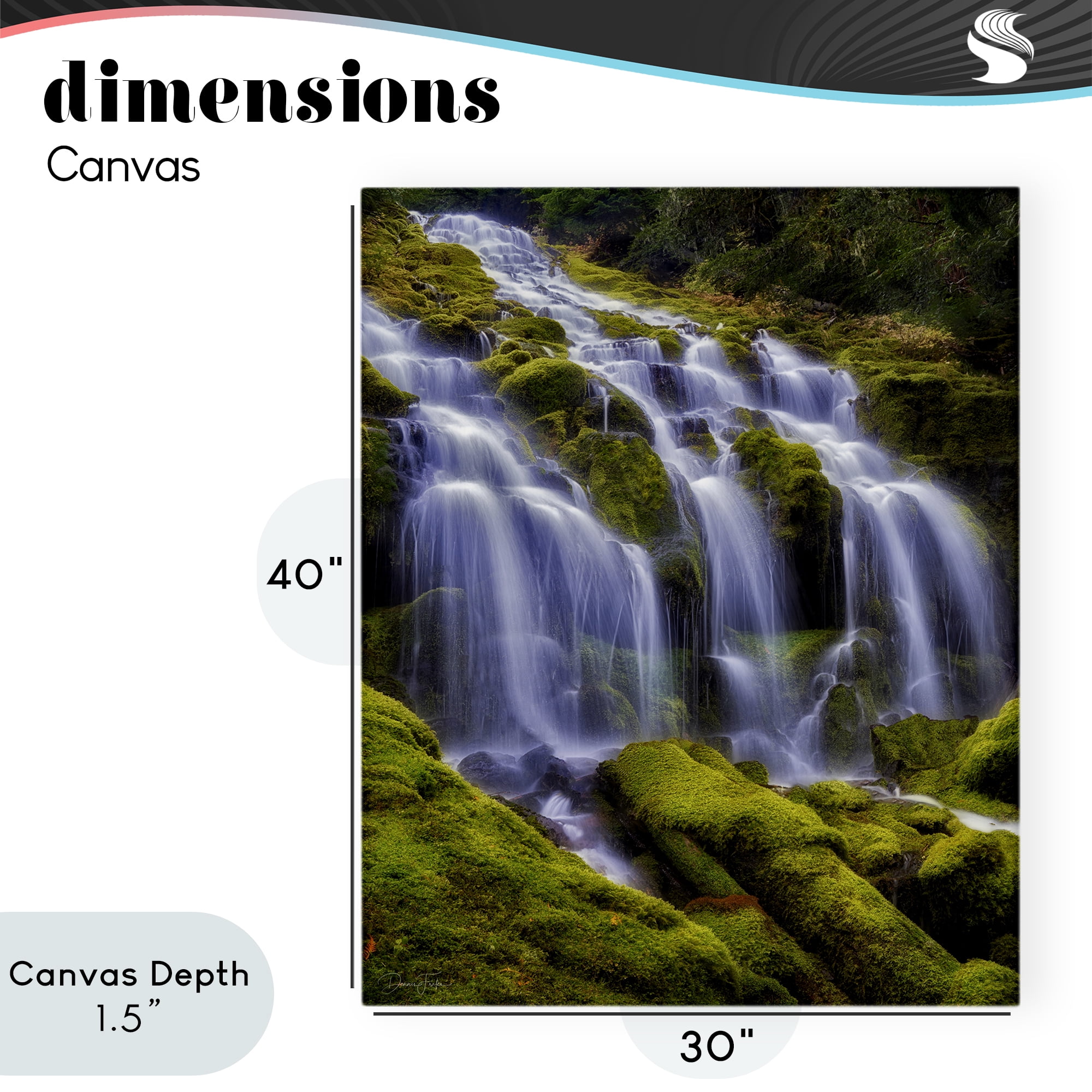 Stupell Industries Upper Proxy Falls Canvas Wall Art, design by Dennis Frates