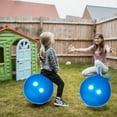 thumbnail image 4 of KAKOWELY Blue Hopper Ball for Kids Made of Durable PVC Plastic with Handle for Fun Play and Balance Training 12.5 Inches,22.05"X17.32"X17.32", 4 of 5