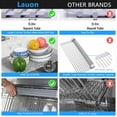 thumbnail image 5 of Roll Up Dish Drying Rack, 20.5'' x 13'' Large Over The Sink Dish Rack, Silicone Coated Foldable Multipurpose Dish Drainer Gray, 5 of 8