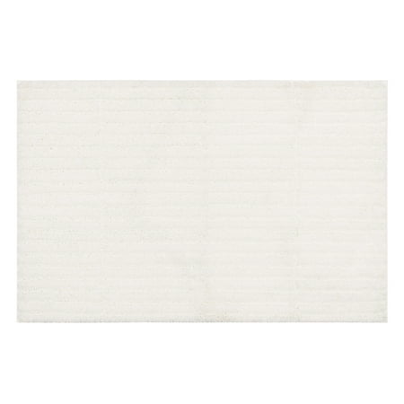 Mohawk Sanctuary Bath Mat Soft Absorbent Quick Dry Machine Washable Non-Slip Bathroom Mat, White, 17" x 24"