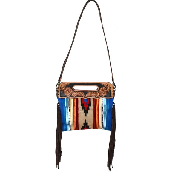 Women's Western Handwoven Wool Rodeo Cowgirl Purse Shoulder Handbag 27FK39