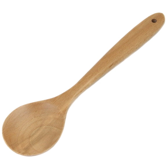 Chef Craft Select Beechwood Solid Spoon, 12 inches in Length, Natural