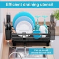 thumbnail image 7 of Dish Drying Rack,Dish Racks for Kitchen Counter,Dish Drainer with Removable Utensil Holder,Efficient and Space-saving Kitchen Storage Solution (Black Grey), 7 of 7