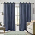 thumbnail image 5 of Ruthy's Textile 2 - Piece Semi Sheer Faux Silk Grommet Curtains Window Panels for Home Living Room/Bedroom - 54" by 84" Inch Long - Beige, 5 of 5