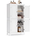 thumbnail image 2 of VASAGLE Mueble de Baño, Armario de Baño, Armario de Cocina, con 4 Puertas, Estantes Ajustables, 30 x 60 x 110 cm, Blanco MBBC552P31, 2 of 8