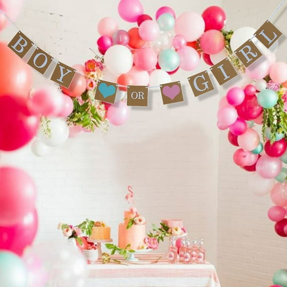 MLINS Gender Reveal Decorations Kraft Birthday Party Colorful Party Decorations Baby