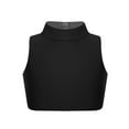 thumbnail image 2 of Aislor Big Girls Kids Mock Neck Criss-Cross Back Crop Tops Athletic Dance Sports Activewear, 2 of 7