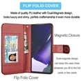 thumbnail image 5 of Galaxy Note 20 Ultra Case, Samsung Galaxy Note 20 Ultra Wallet Case, Takfox PU Leather Case Cash ID Credit Card Slots Holder Flip Phone Case Kickstand Detachable Magnetic Hard Cases & Strap, Red, 5 of 7