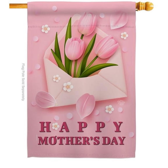 Ornament Collection H190089-BO 28 x 40 in. Mommy Day Mail Family Mother Vertical House Flag with Double-Sided Decorative Banner Garden Yard Gift