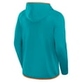 thumbnail image 3 of Men's Fanatics Aqua Miami Dolphins Transitional Defender Hoodie Long Sleeve T-Shirt, 3 of 3