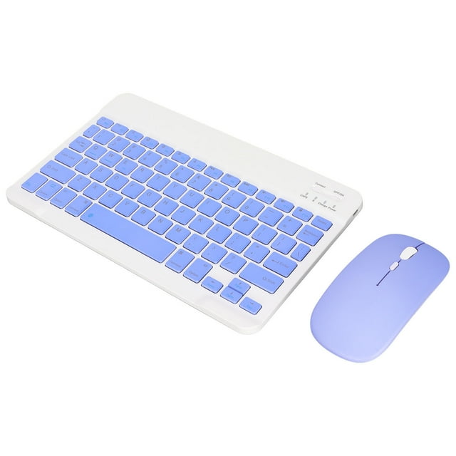 10 Inch Keyboard Set USB Charging Ultra Thin Quiet Keyboard with DPI Mouse, Compatible with Cellphone Laptop