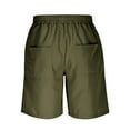 thumbnail image 3 of Havenre Mens Cargo Shorts Lightweight Stretch Hiking Shorts Casual Athletic Work Shorts Drawstring Elastic Waistband Shorts with Multi-Pockets Green S, 3 of 6