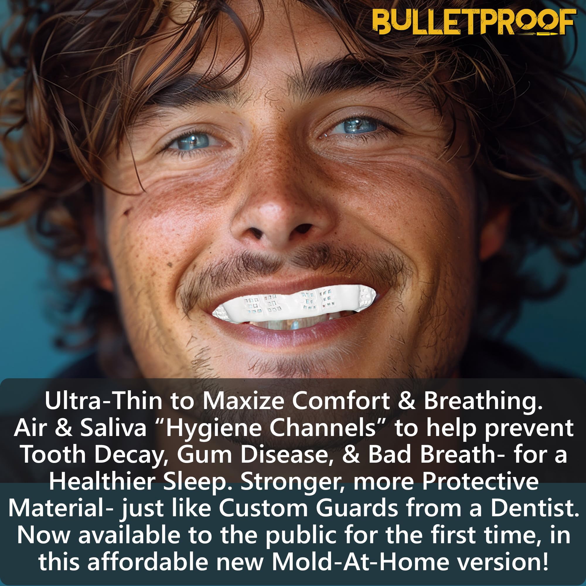 Night Guard BulletProof: World’s Thinnest Mouth Guard for Grinding Teeth at night.TMJ Bite Clenching Mouthguard for Sleeping. Women Men Nighttime Dental Bruxism Relief Nightguard for Sleep Adult Kids