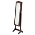 thumbnail image 2 of Patiojoy Auto Lighting Jewelry Box Armoire Vanity Case w/ Full Length Mirror & 14 pcs LED Coffee, 2 of 8
