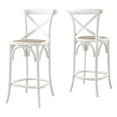thumbnail image 6 of Modway Gear 39.5" Rattan and Elm Wood Counter Stool in White Finish, 6 of 11
