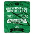 thumbnail image 2 of "NCAA North Texas Mean Green Plush Raschel Throw Blanket, Green, 50 x 60", 2 of 2