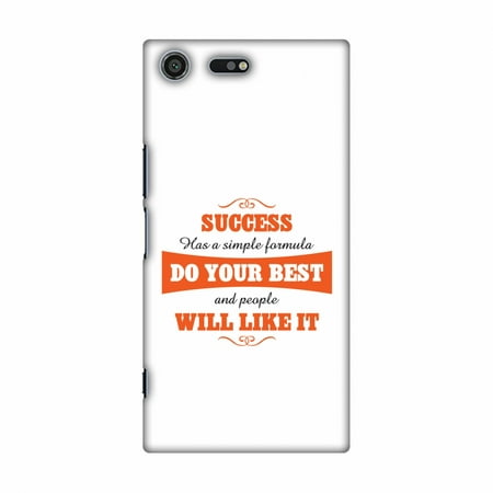 Sony Xperia XZ Premium Case - Success Do Your Best, Hard Plastic Back Cover, Slim Profile Cute Printed Designer Snap on Case with Screen Cleaning