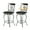 26 Inch Counter Height, variant on Homy Casa Set of 2 Bar Stools with Swivel Faux Leather Upholstery Seat High Back for Dining Room Kitchen Island