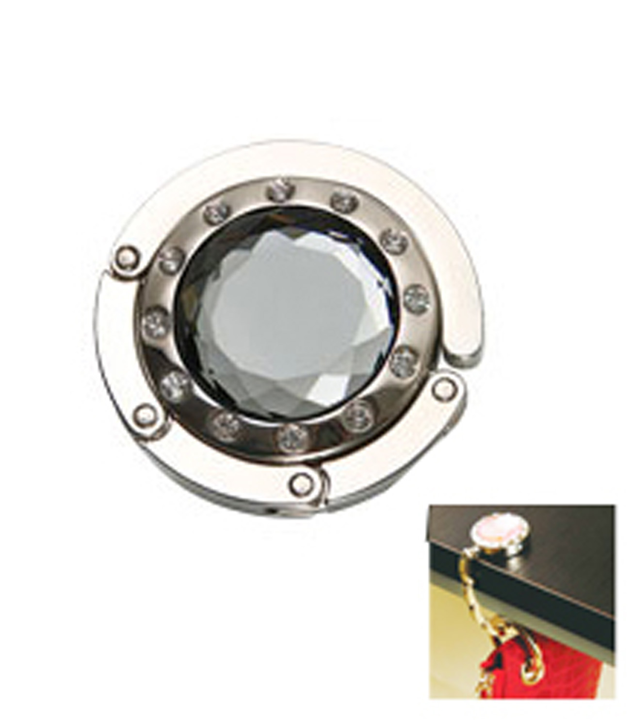 Foldable Handbag Hook Folding Handbag Purse Hanger Hook (Grey