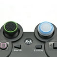 thumbnail image 3 of 2 piezas de agarres analógicos de silicona para pulgares Tapas de palo Cubiertas de joystick para PS4 / PS3 / ONE / ONE X / ONE S / 360 / Wii U Game Controllers (negro y rojo), 3 of 4