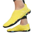 thumbnail image 2 of ATOGUTA Kids Aqua Beach Shoes, Non-Slip Boys Girls Water Shoes for Beach and Pool Use, Lightweight and Breathable Swim Shoes, Quick-Dry Yellow, 2 of 3