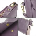 thumbnail image 4 of Women's Genuine Leather Wristlet Handbags Envelope Style Cell Phone Purse Card Holder Clutch Wallet, 4 of 6
