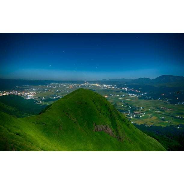 Framed Art For Your Wall Volcano Caldera Sky Kumamoto Night Star Aso 10x13 Frame Walmart Com Walmart Com