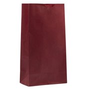 JAM Paper Kraft Lunch Bags, 5 x 9.75 x 3, Red, 500/Box, Medium