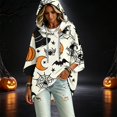 thumbnail image 2 of Womens Halloween Graphic Hoodies Pumpkin Ghost 3/4 Sleeve Sweatshirts | Halloween Themed Print Hoodied,Funny Cute Graphic Pullover,Fall Halloween Party Tops Complexion XXL, 2 of 7