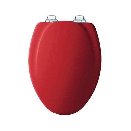 Photo 1 of BEMIS MFG. CO. 130CHSL 613 RED Elongated Wood Toil Seat