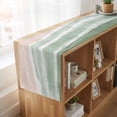 thumbnail image 6 of Ombre Green Ocean Table Runner, Coastal Waves Beach Gradient Washable Cotton Linen Table Runners 72 Inches Long, Dresser Scarf Runner for Dining/Coffee/Kitchen/TV Stands/Cabinets 13''x72'', 6 of 9